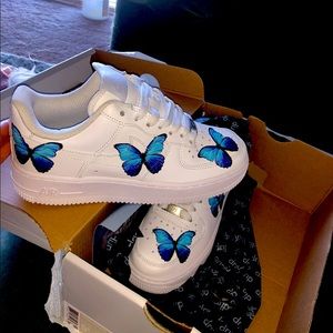 Customized butterfly nike air forces